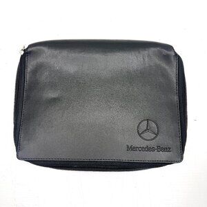 MERCEDES BENZ Owners Manual Book Leather Case Zipper 03-up Black CASE ONLY